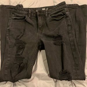 RSQ Super Skinny Black Ripped Jeans Boys size 12
